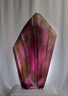 Standing Stone, Contemporary Blown Glass Sculpture, Contemporary glass art