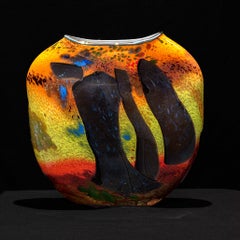 Stone Vessel.  Contemporary blown glass art