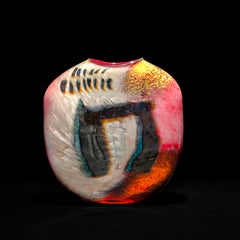Stone Vessel, Contemporary blown glass sculpture, Contemporary glass art