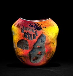 Stone Vessel, Contemporary blown glass sculpture, Contemporary glass art