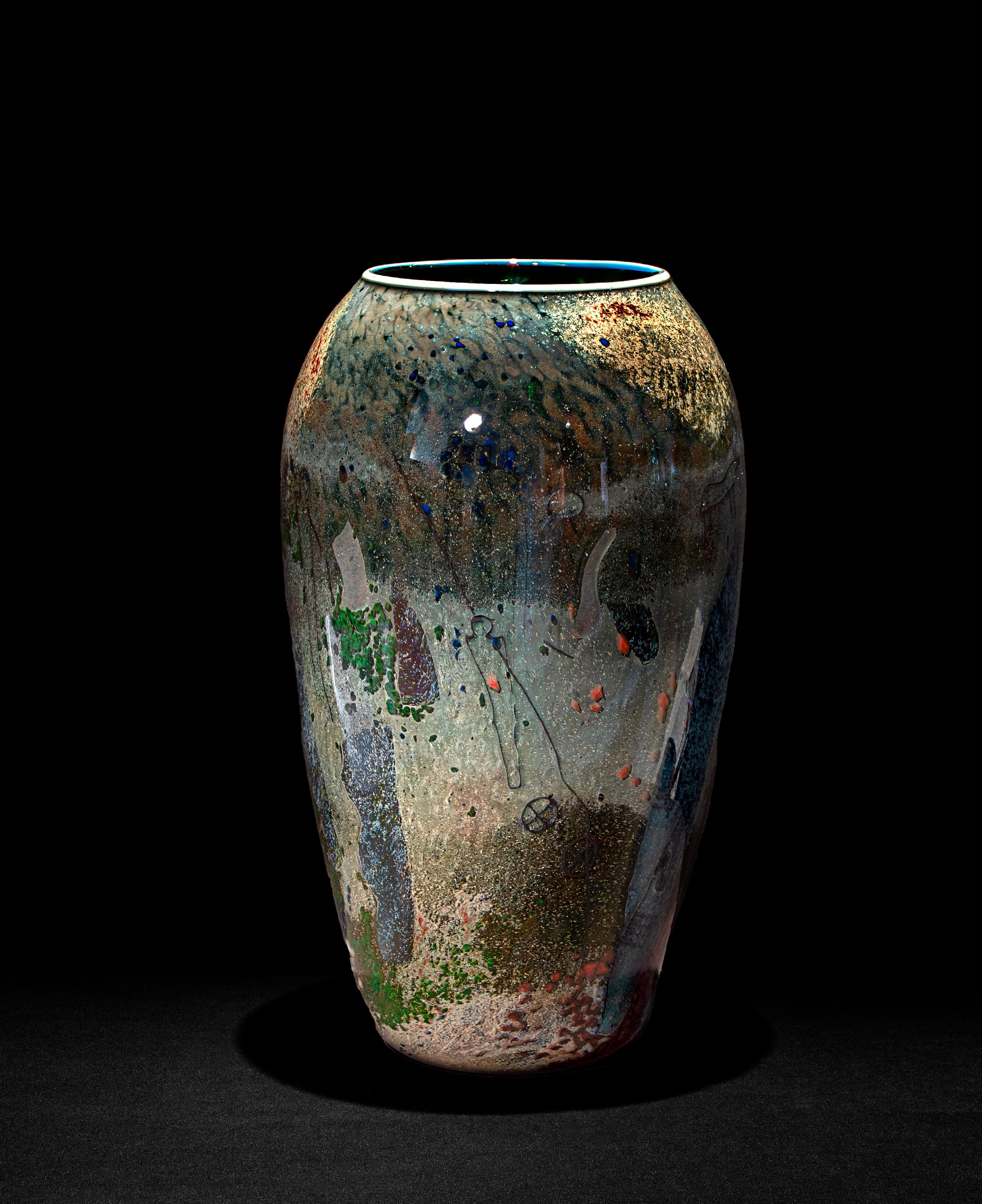 Vasija, Escultura contemporánea de vidrio soplado, Arte contemporáneo en vidrio - Sculpture de William Morris