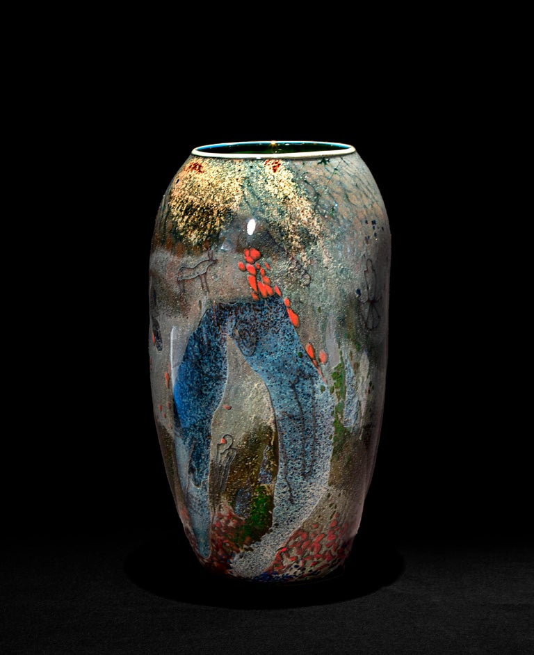 William Morris (b. 1957) Vessel, Contemporary blown glass sculpture