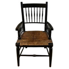 Used William Morris & Co Ebonized Arts and Crafts Sussex Armchair