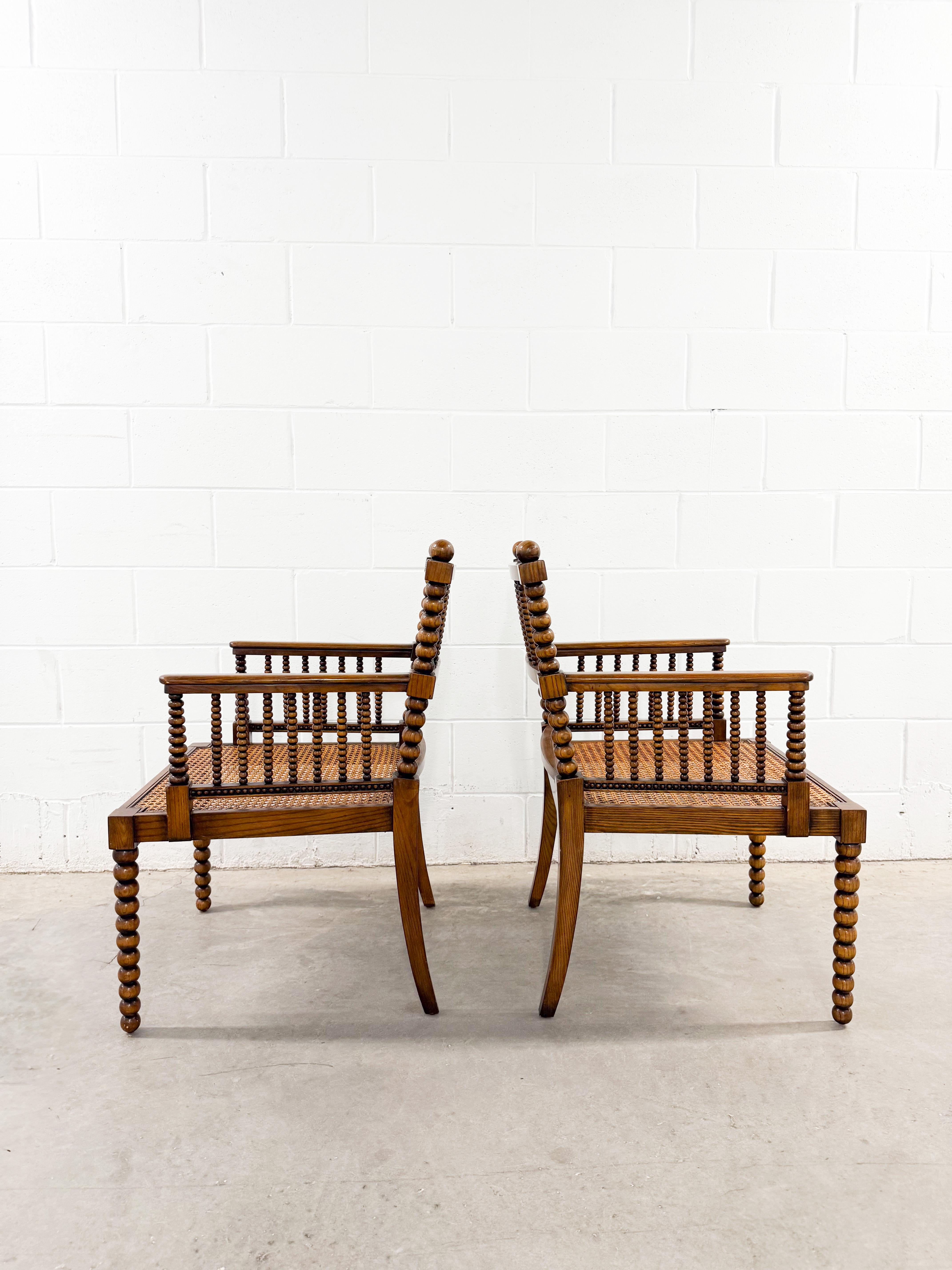 Sillas de caña torneada estilo William Morris Mediados de siglo en Bueno estado para la venta en Tampa, FL