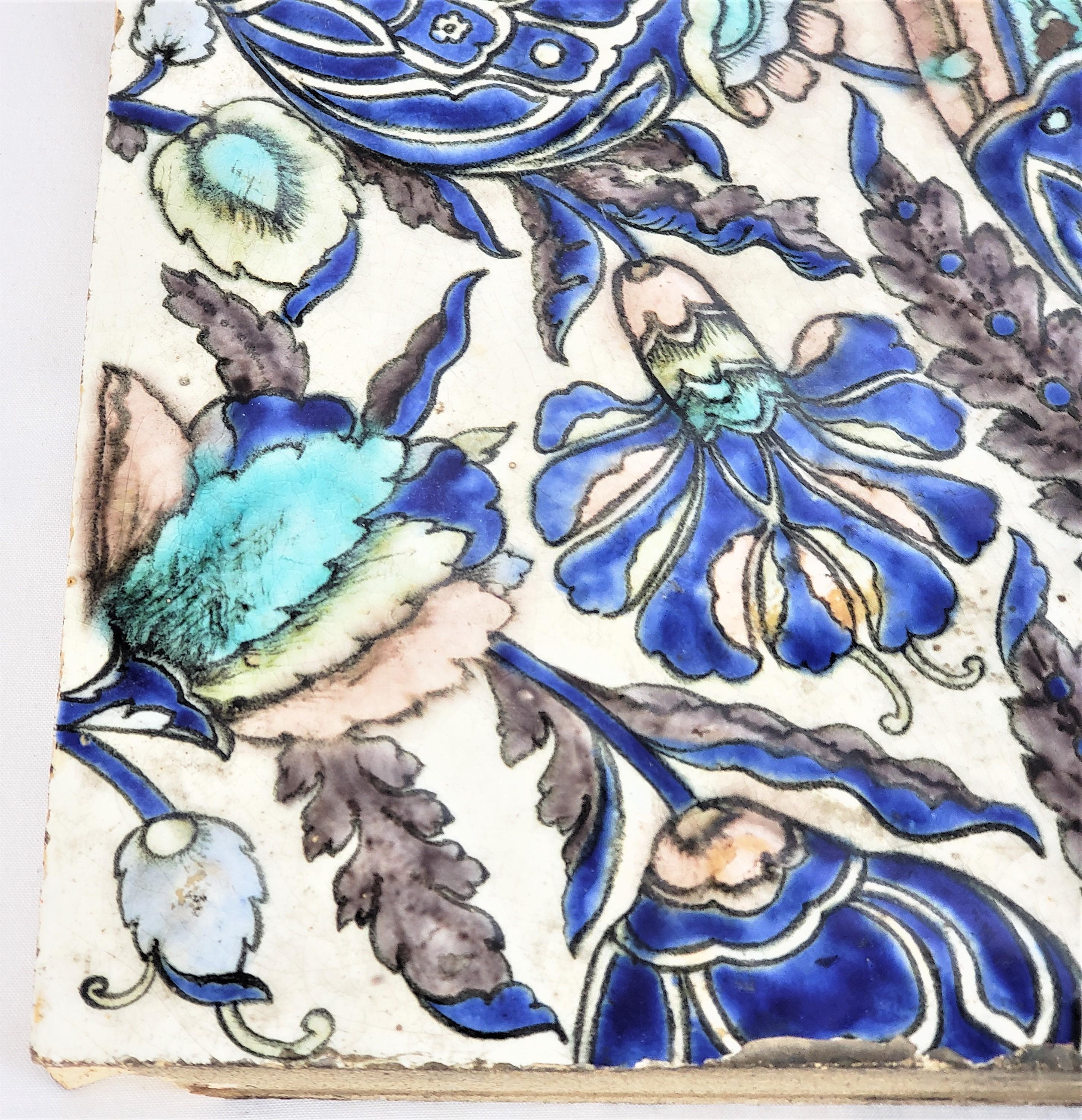 William Morris Styled Craven, Dunnil & Jackfield Art Pottery Decorative Tile For Sale 3