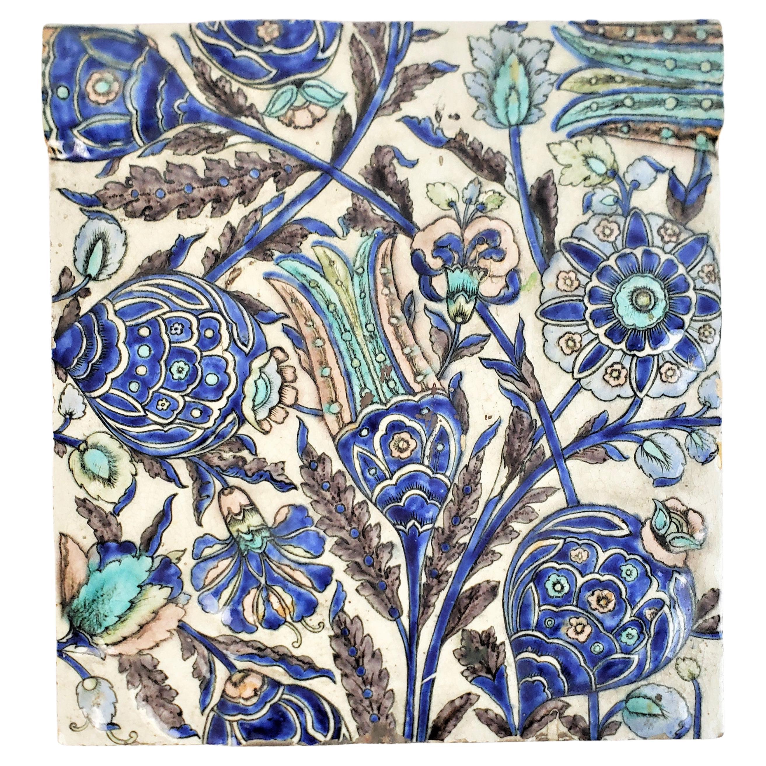 William Morris Styled Craven, Dunnil & Jackfield Art Pottery Decorative Tile For Sale