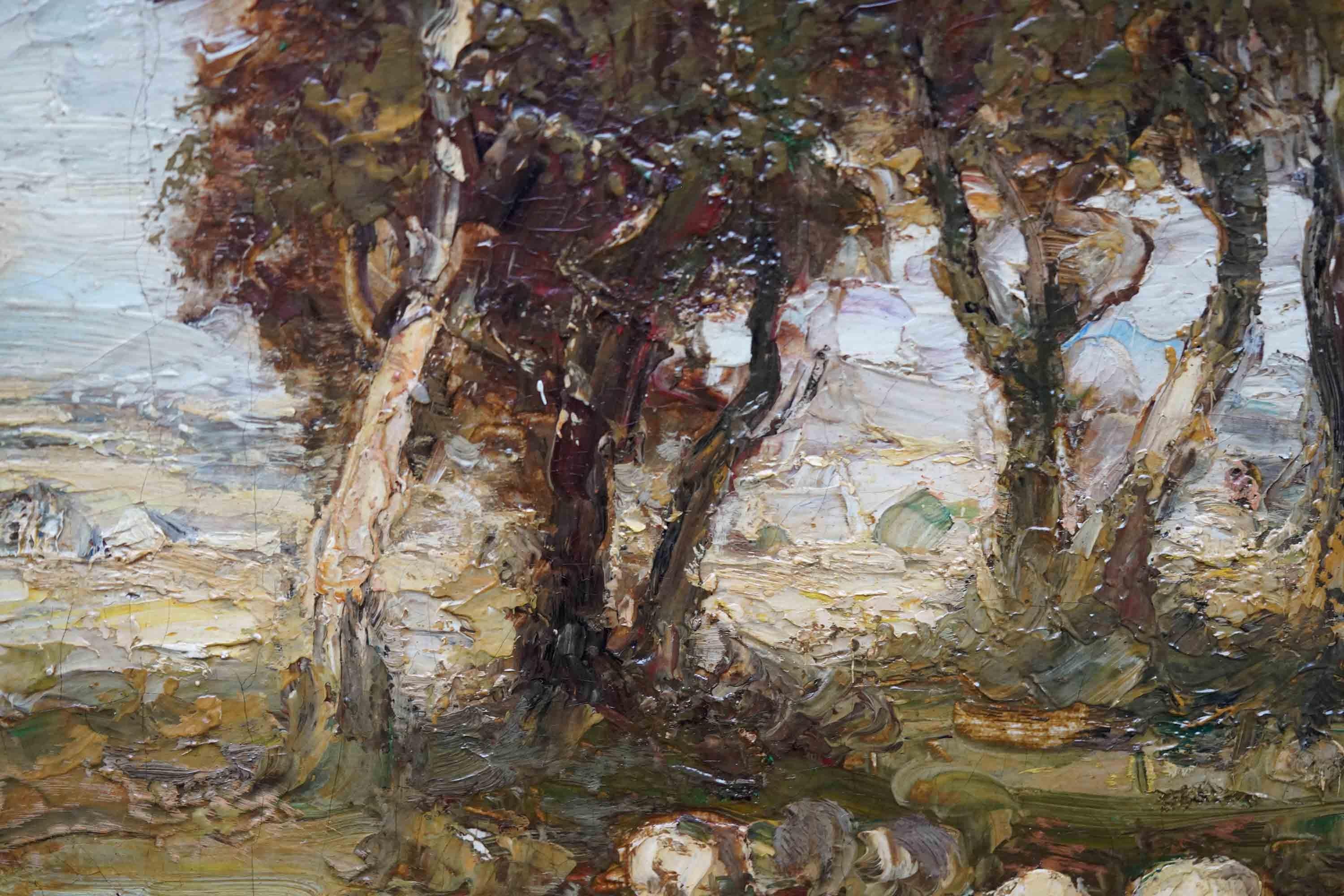 Landschaft mit Schafen – schottisches Ölgemälde von Kirkcudbright, 19. Jahrhundert  im Angebot 3