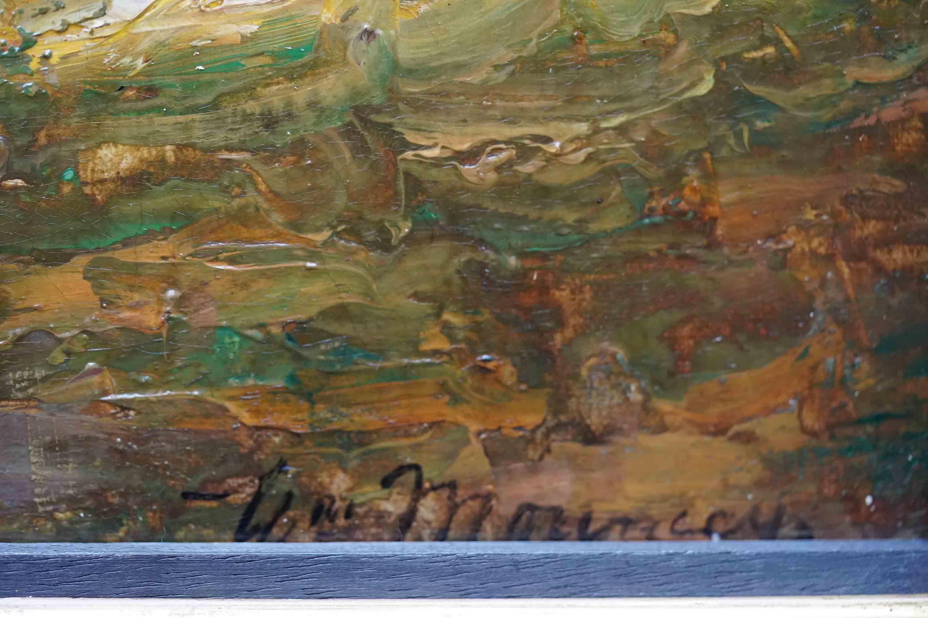 Landscape with Sheep - Scottish 19th century Kirkcudbright art oil painting For Sale 4