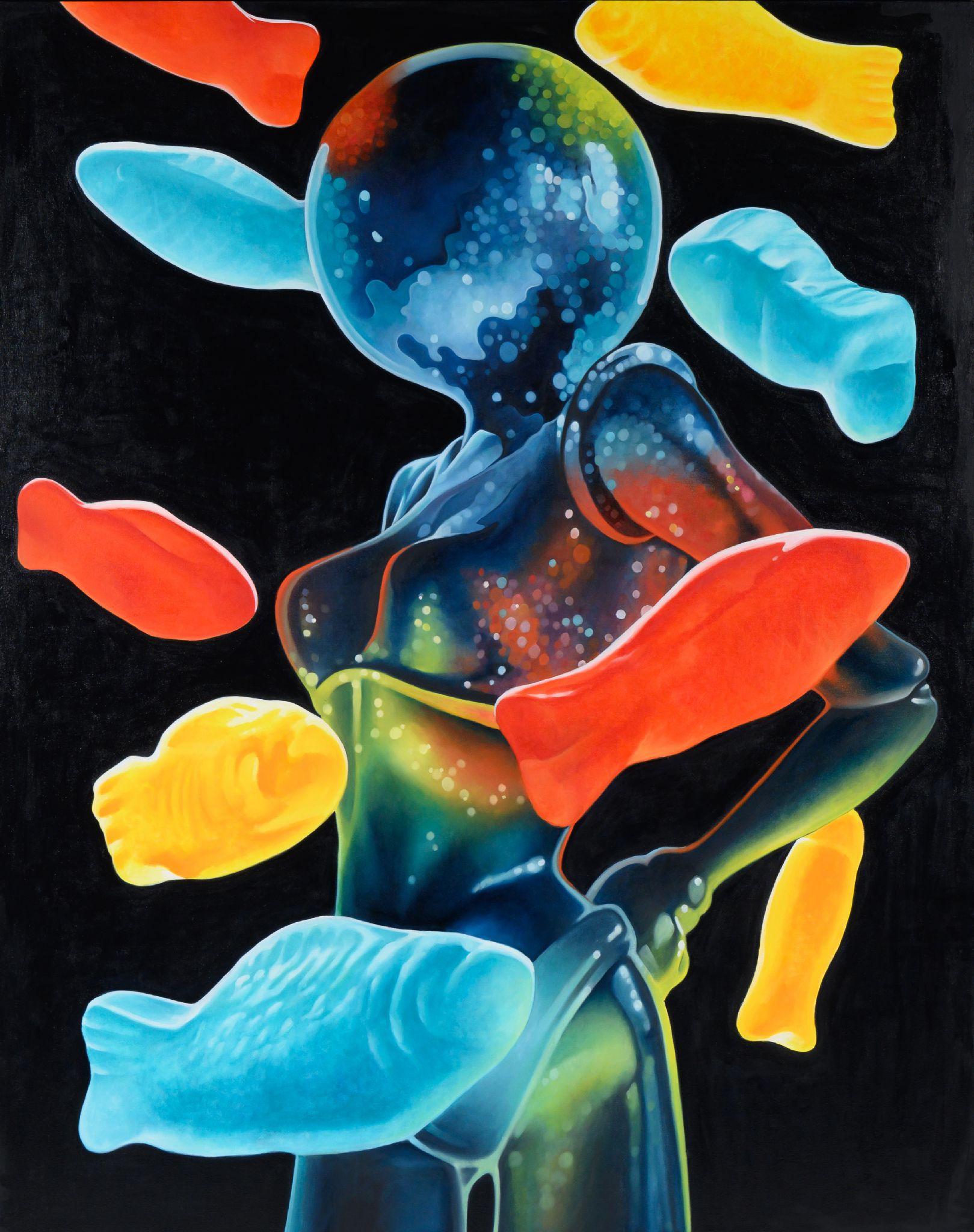 Figurative Painting de William Nelson - Pez asesino