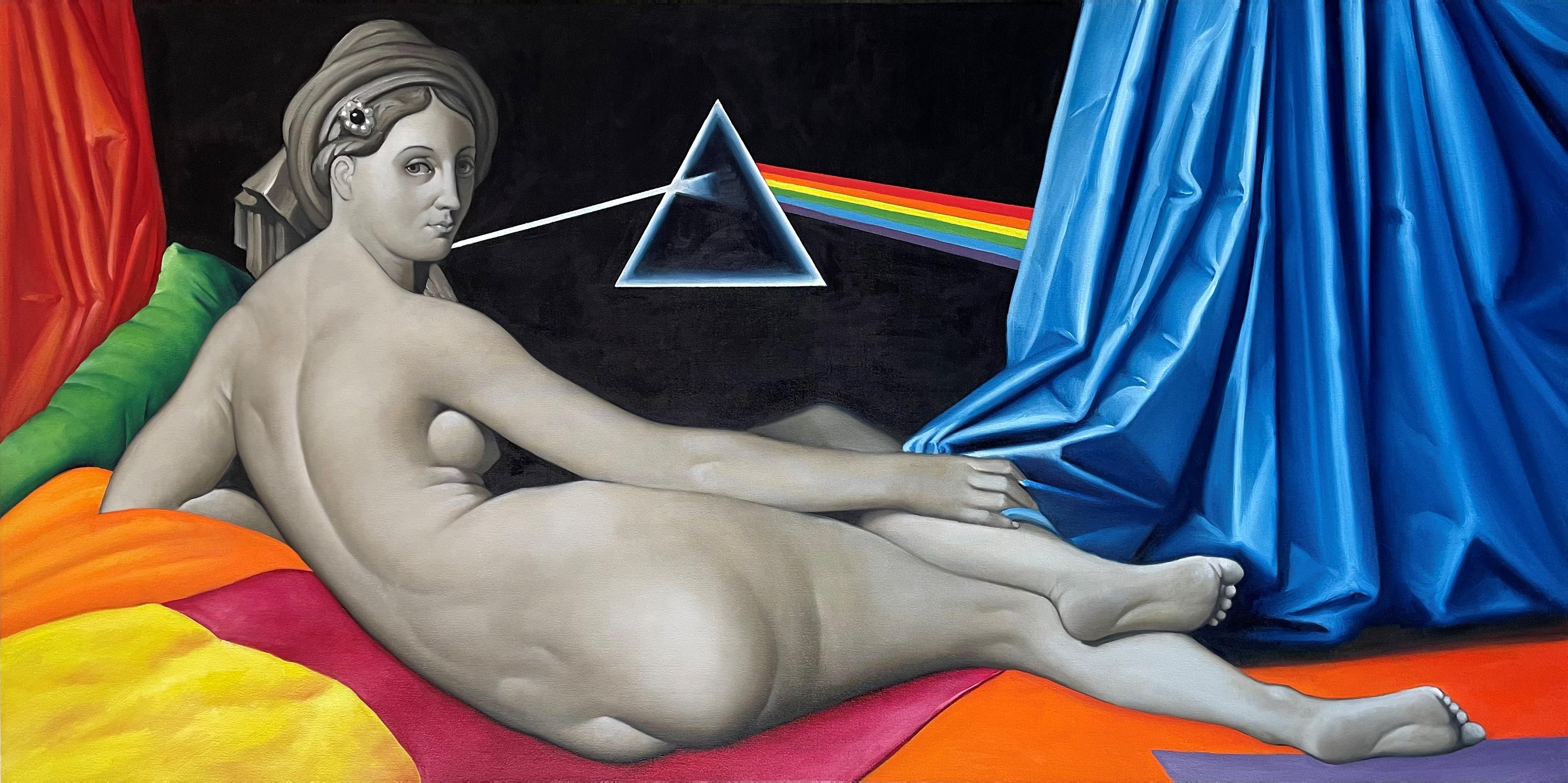 William Nelson Figurative Painting - Odalisque on the Dark Side of the Moon