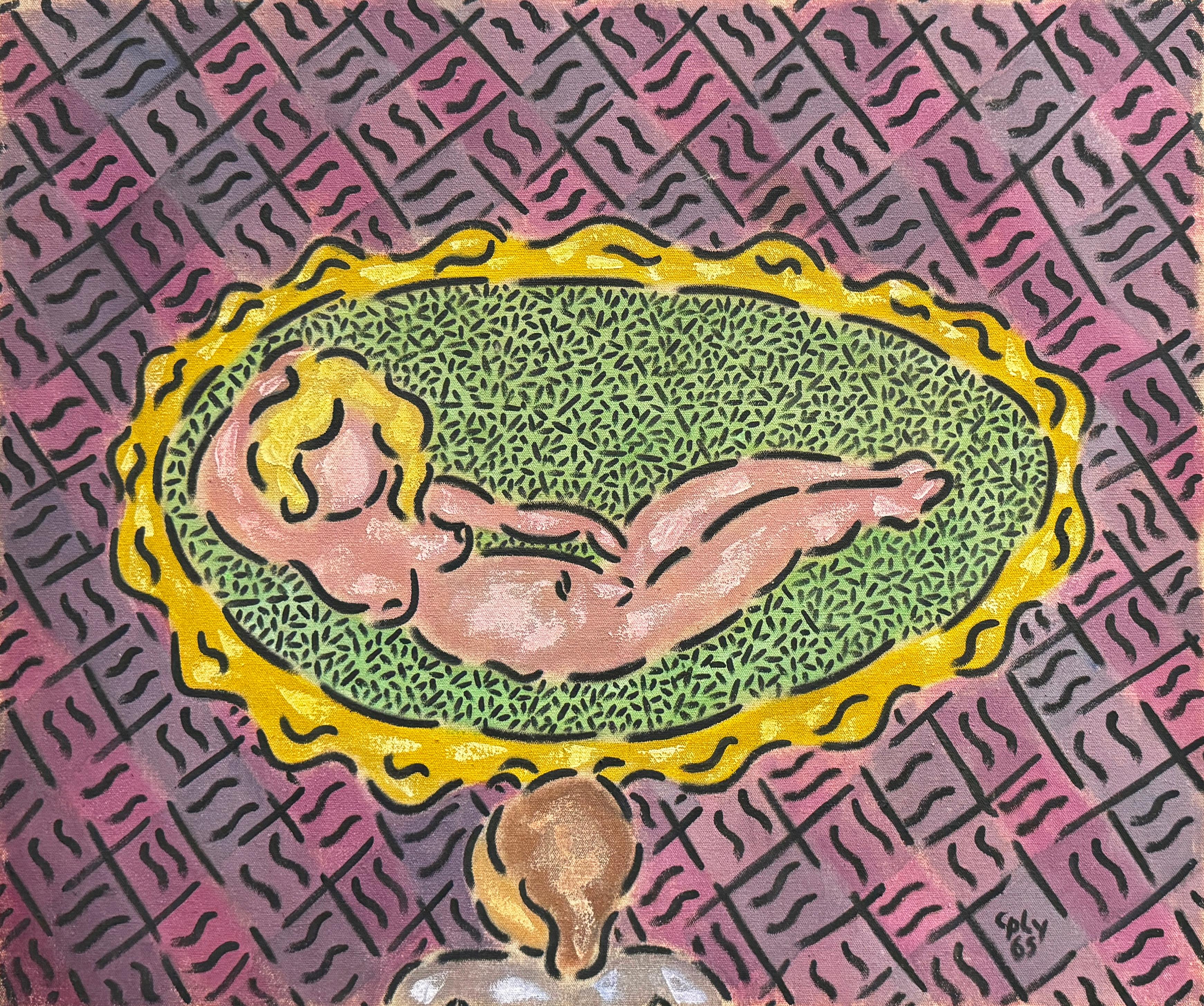 Nude Painting di William Nelson Copley - Senza titolo - tela ad olio anni '60 circa