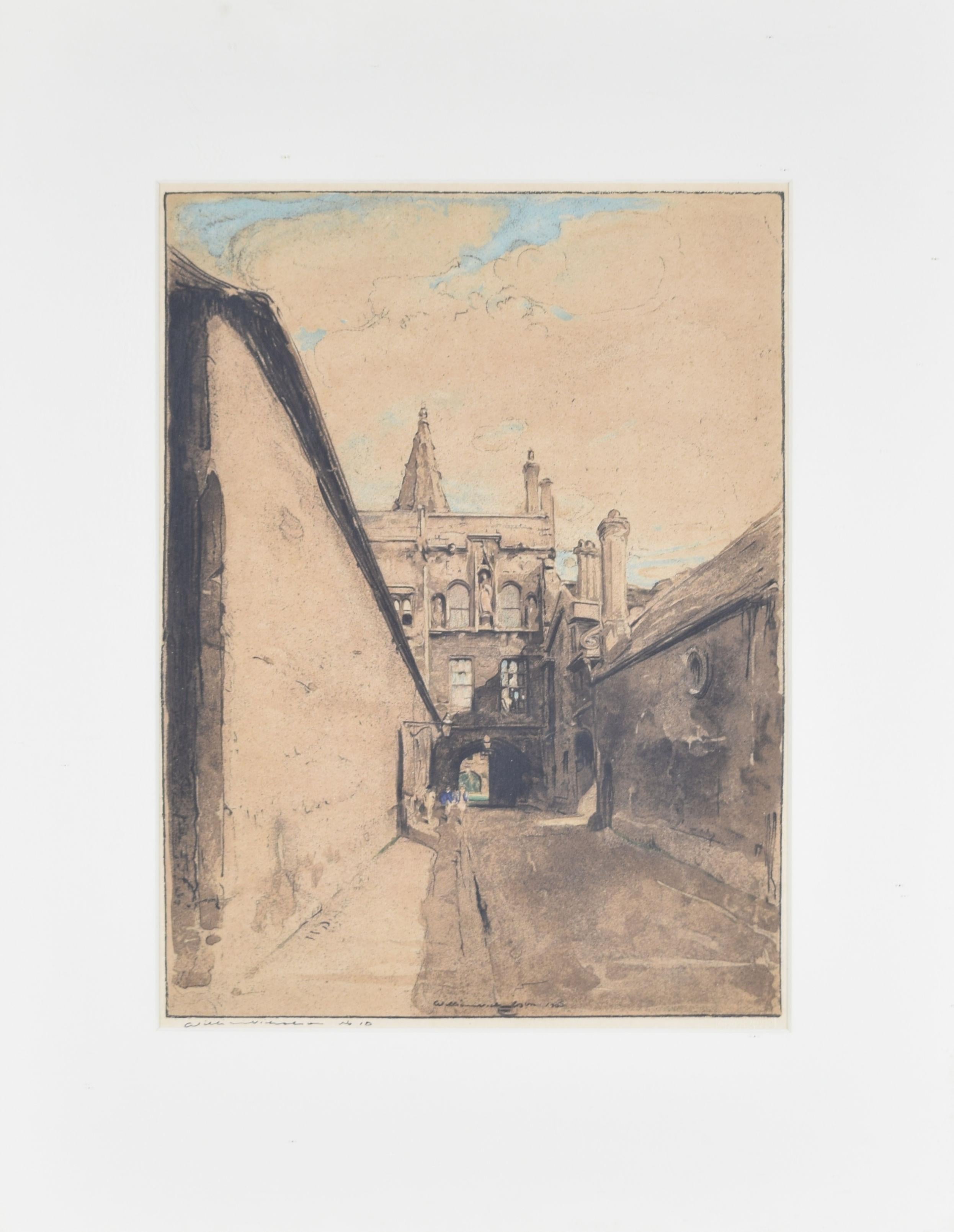 New College Lane, Oxford litografia di William Nicholson in vendita 4