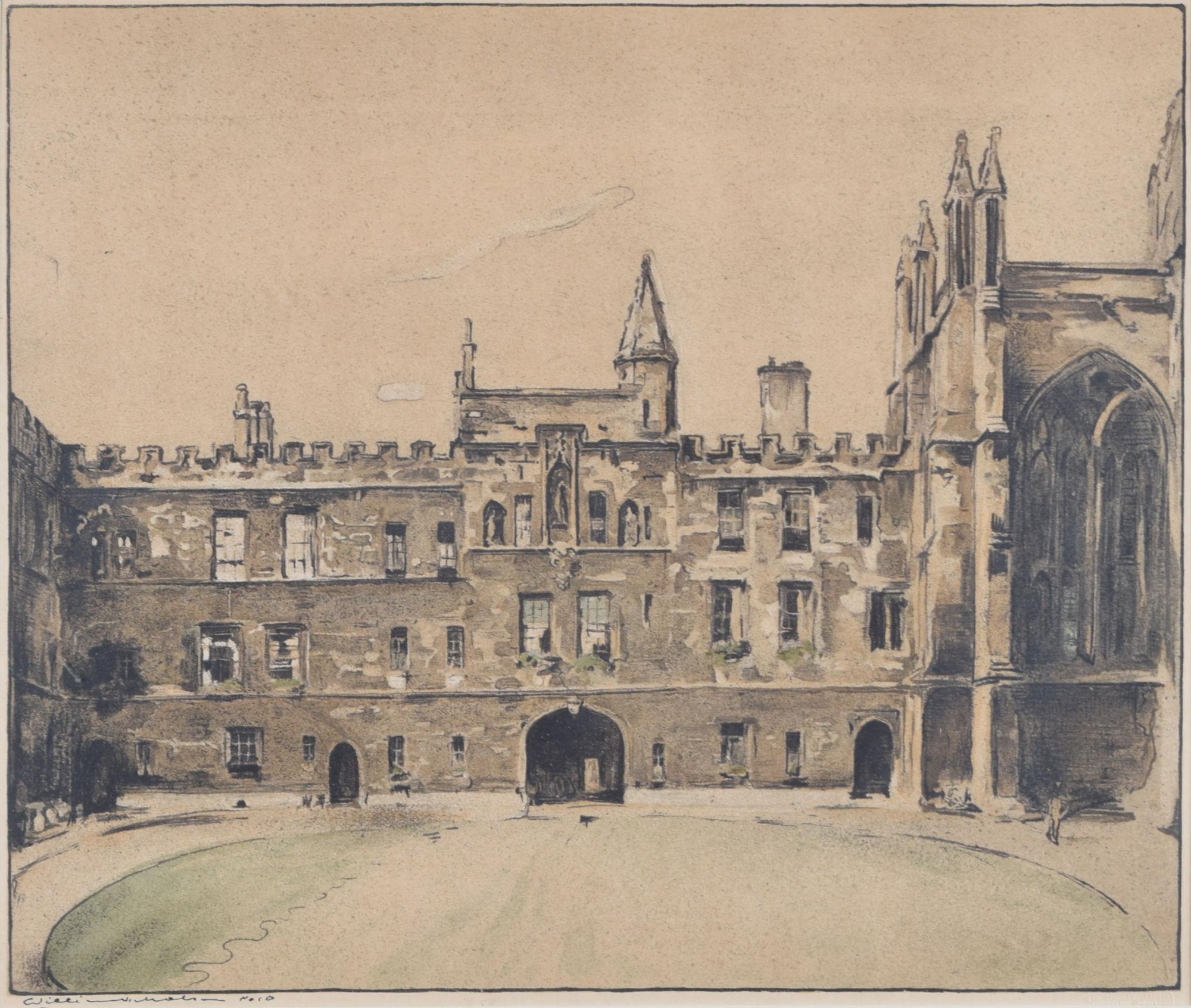 New College, Oxford lithograph by William Nicholson For Sale 1