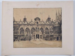 Oriel College, Oxford lithograph by William Nicholson
