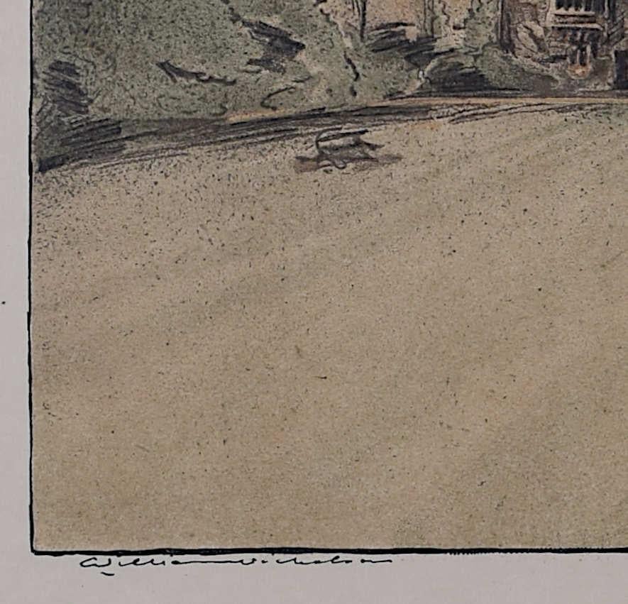 St John's College, Oxford II, Lithograph by William Nicholson For Sale 2