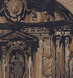 St John's College, Oxford, Lithograph by William Nicholson