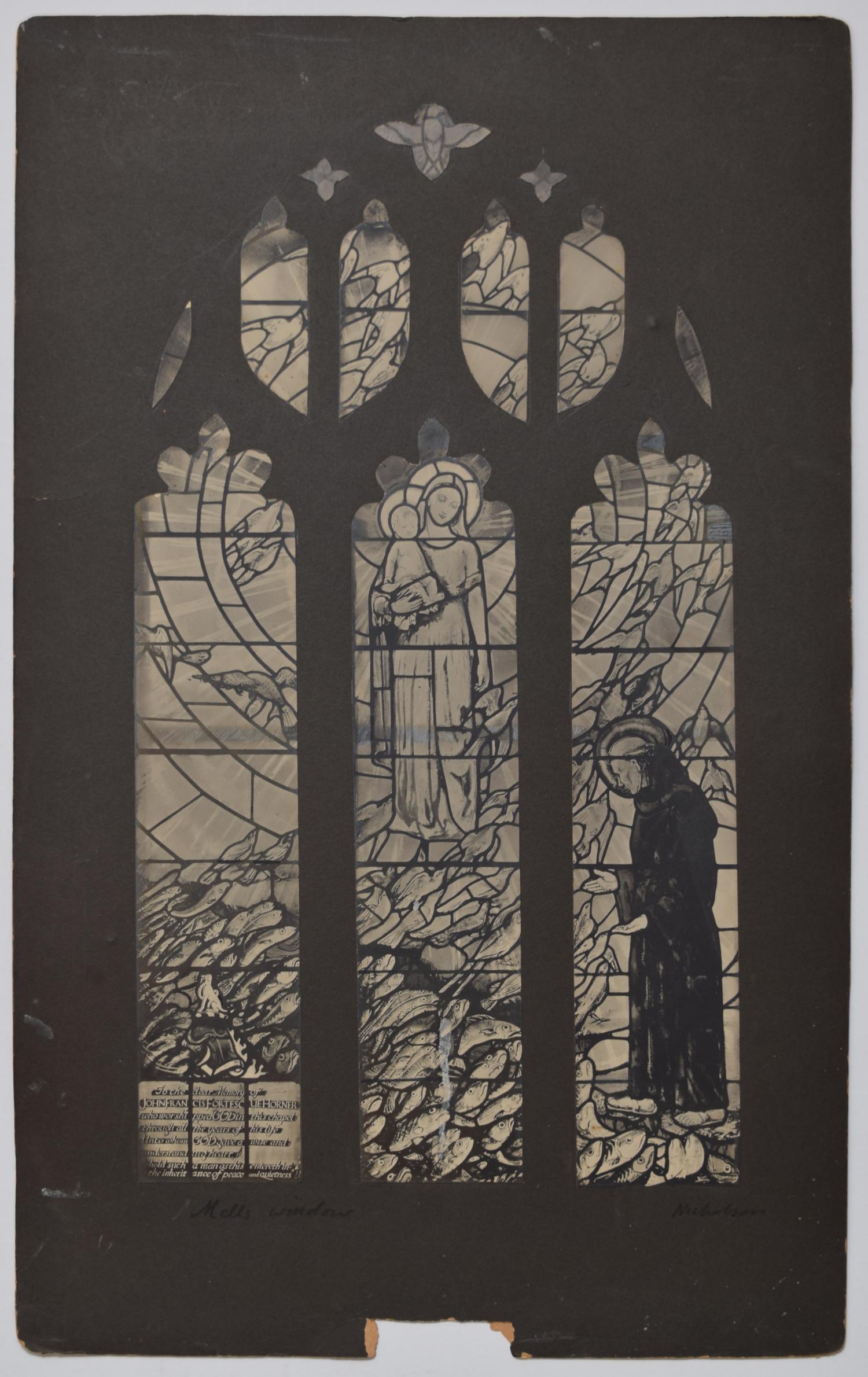 St Andrew's Church, Mells, Somerset stained glass window by William Nicholson For Sale 5