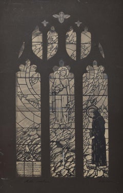 St Andrew's Church, Mells, Somerset stained glass window by William Nicholson