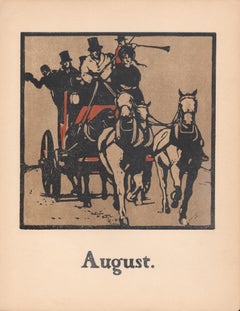 'August' - Coaching, William Nicholson late 19th century sporting print