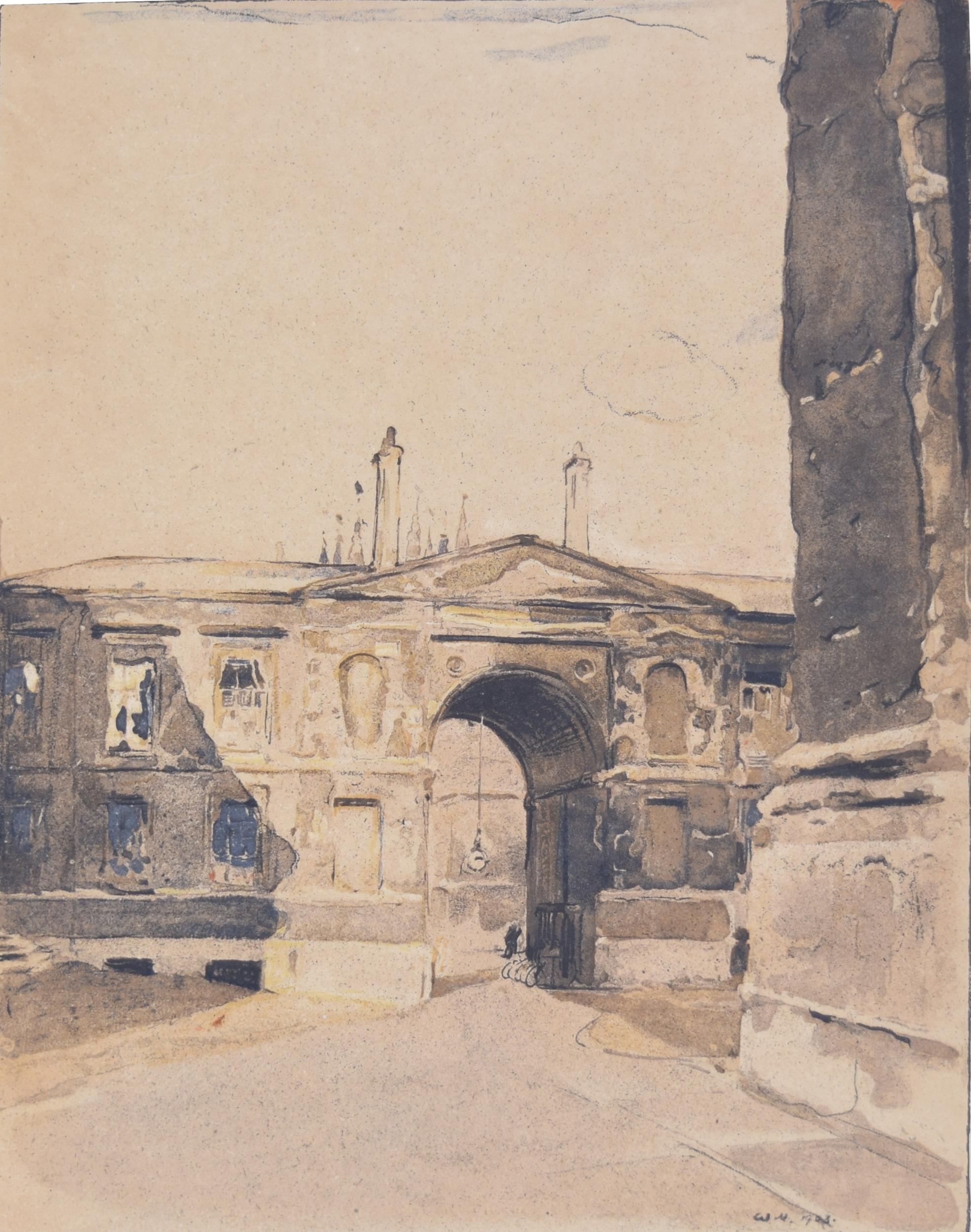 Christ Church Oxford College, William Nicholson lithograph 1905 Stafford Gallery