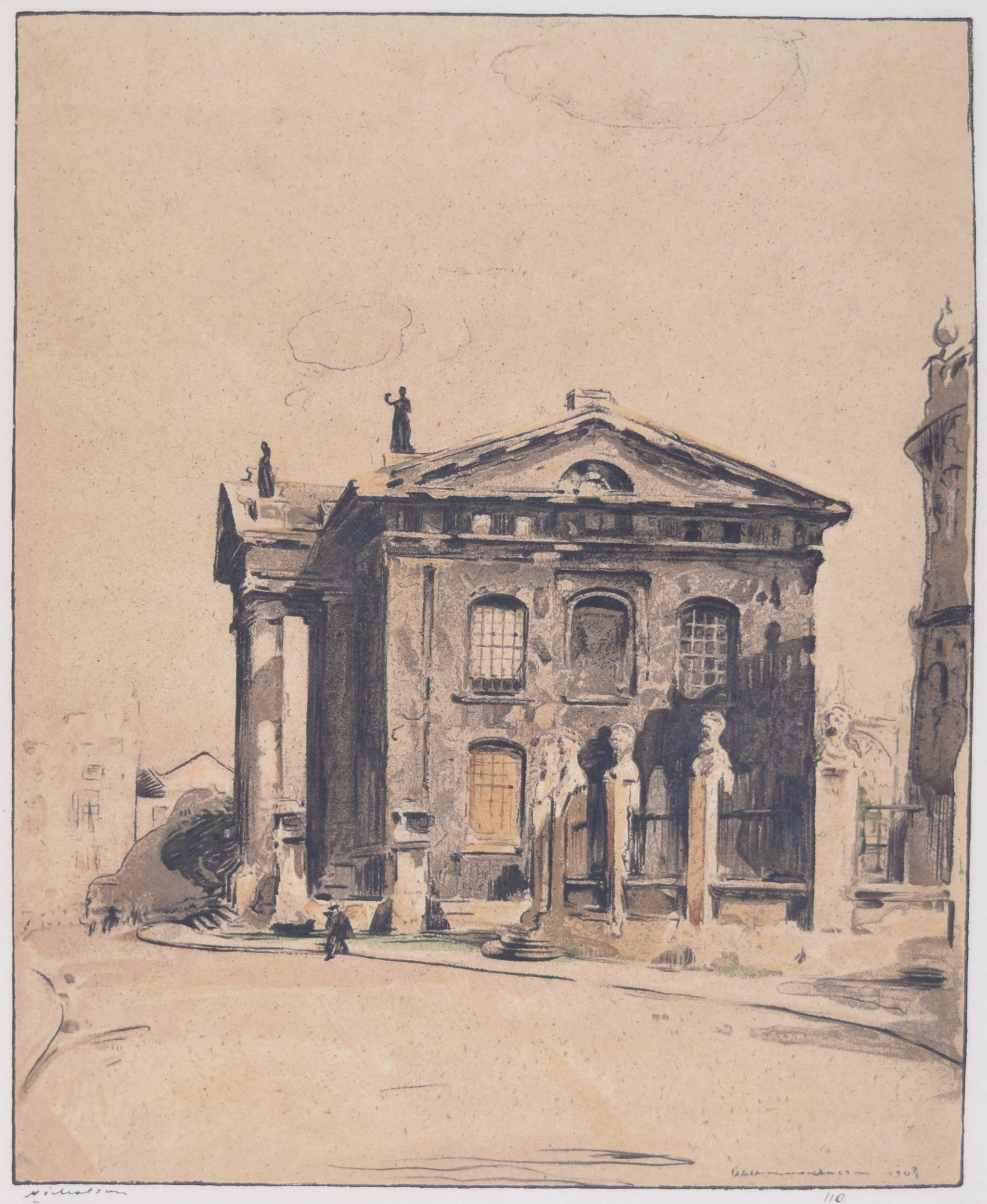 William Nicholson, Lithographie aus dem Clarendon Building in Oxford, Stafford Gallery 1905 im Angebot 1