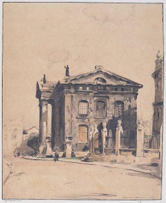 Lithographie de William Nicholson, Clarendon Building, Oxford, 1905, Stafford Gallery