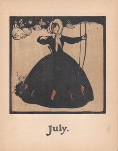'July' - Archery, William Nicholson late 19th century sporting print