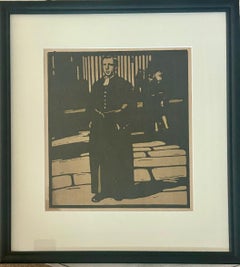 William Nicholson (1872-1949) Bluecoat Boy (Newgate Street), lithographie en couleurs