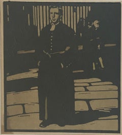 William Nicholson (1872-1949) Bluecoat Boy (Newgate Street), lithographie en couleurs