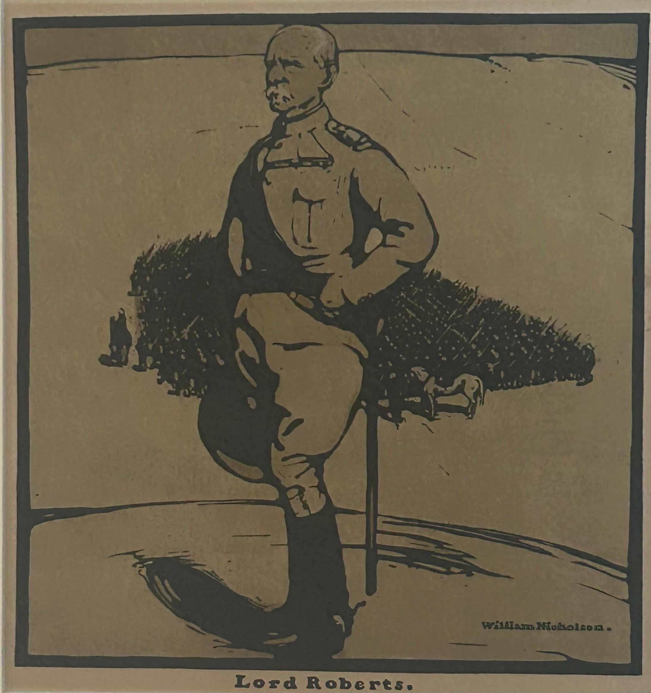 Figurative Print William Nicholson - Nicholson, William (1872-1949) Lord The Roberts, lithographie en couleurs