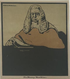 Nicholson, William (1872-1949) Sir Henry Hawkins, Colour Lithograph