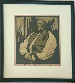 William Nicholson (1872-1949) L'archevêque de Canterbury, lithographie en couleurs