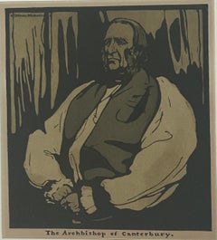 William Nicholson (1872-1949) L'archevêque de Canterbury, lithographie en couleurs