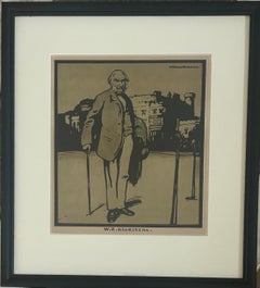 William Nicholson (1872-1949) W.E. Gladstone, lithographie en couleurs
