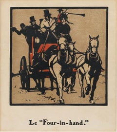 Sir William Nicholson (1872-1949) - 20th Century Lithograph, Le "Four-in-Hand"