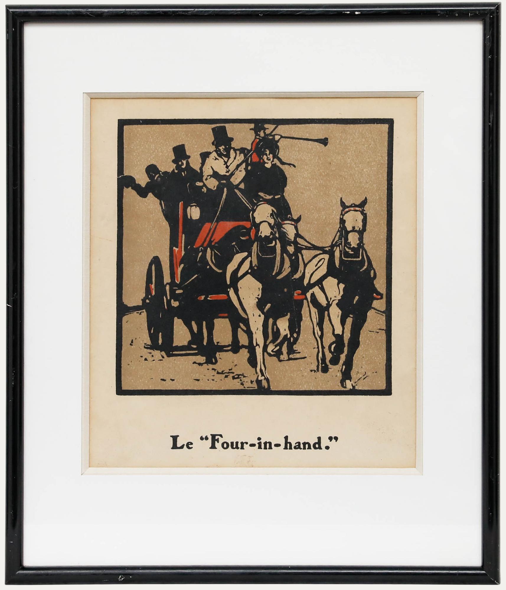 Sir William Nicholson (1872-1949) - Lithographie des 20. Jahrhunderts, Le "Four-in-Hand"