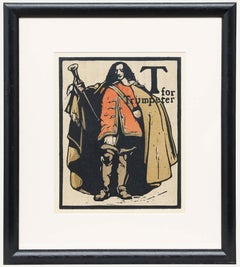 Sir William Nicholson (1872-1949)-Early 20th Century Lithograph, T for Trumpeter