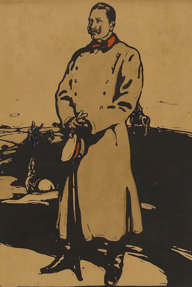 Sir William Nicholson (1872-1949) - Lithographie du début du 20e siècle, Le Kaiser 1