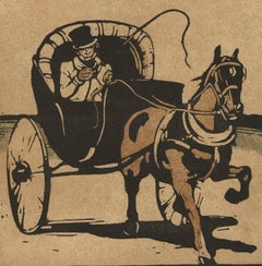 Sir William Nicholson (1872-1949) - Early 20th Century Woodcut, The Cabriolet
