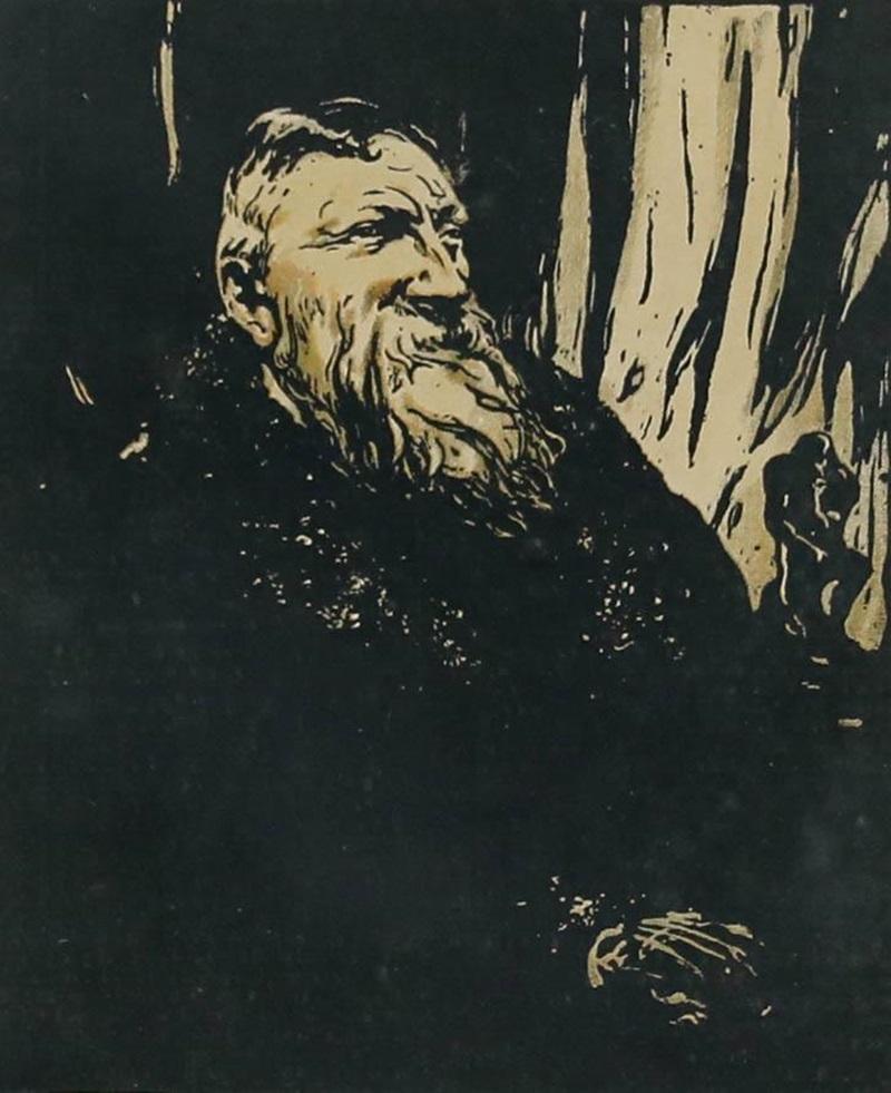 Sir William Nicholson (1872-1949) - Framed 1905 Lithograph, Auguste Rodin For Sale 1