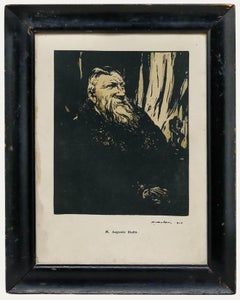 Sir William Nicholson (1872-1949) - Framed 1905 Lithograph, Auguste Rodin