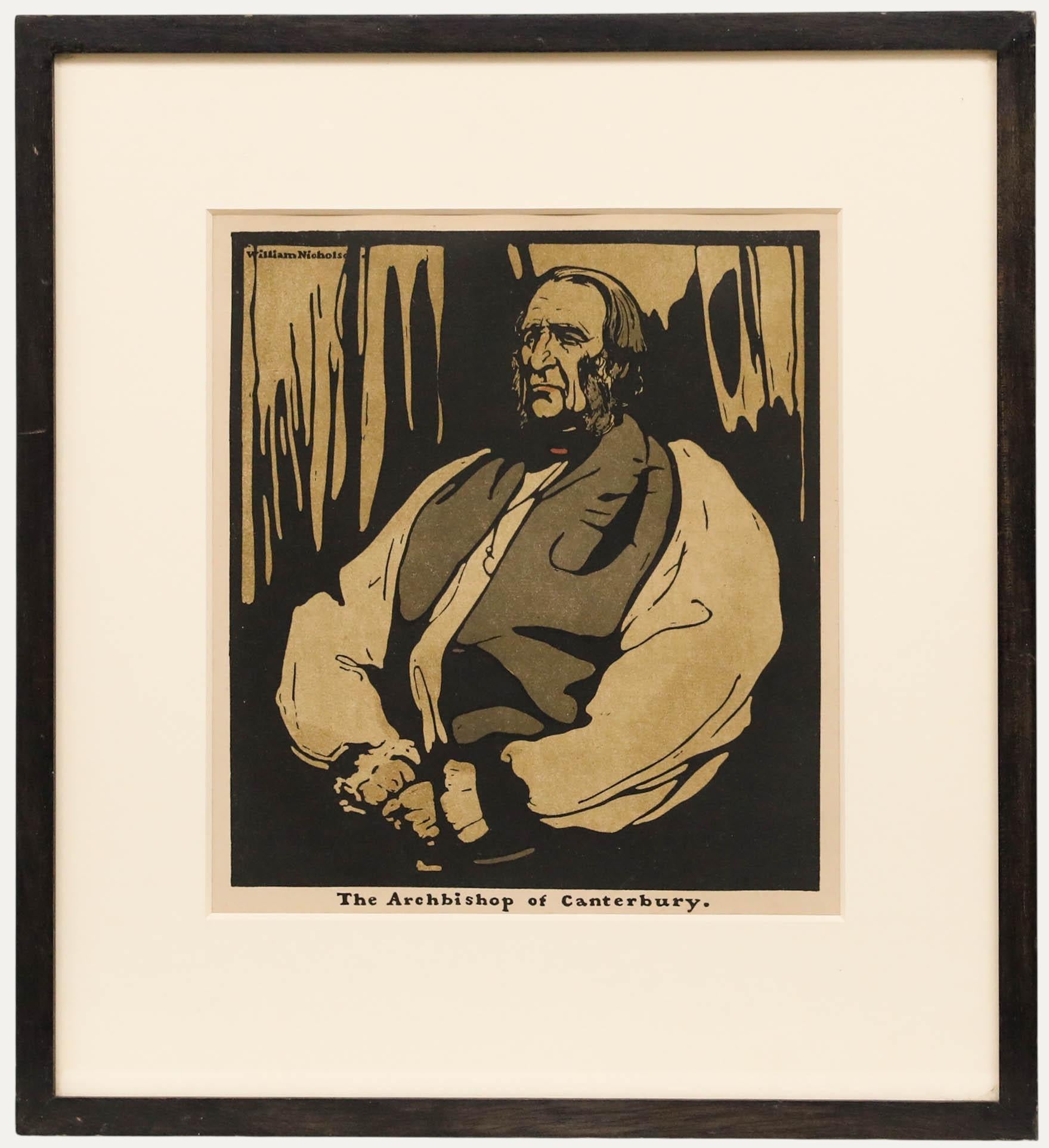 Sir William Nicholson (1872-1949) - Lithograph, Archbishop of Canterbury