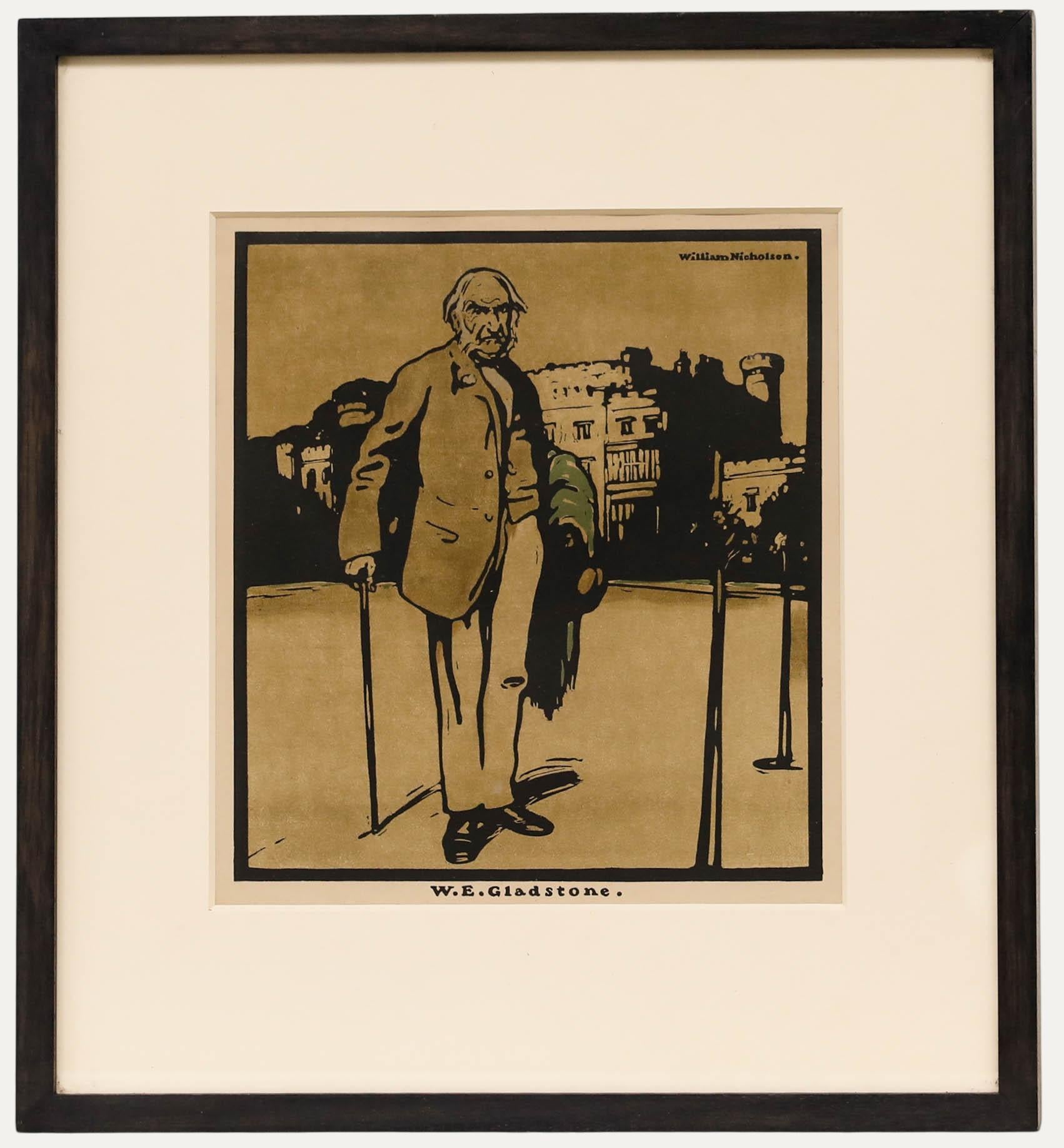 Sir William Nicholson (1872-1949) - Lithograph, W.E. Gladstone