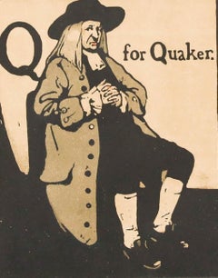 Sir William Nicholson - Early 20th Century Lithograph, Q is for Quaker
