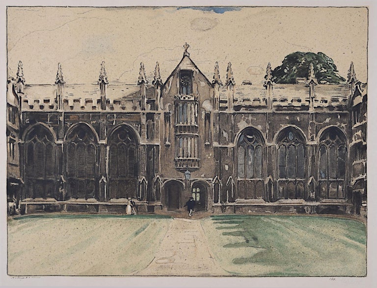 University College, Oxford, William Nicholson lithograph 1905 Stafford Gallery - Print by William Nicholson