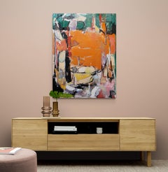 FIRST LIGHT (1 sur 3), peinture expressionniste abstraite contemporaine signée