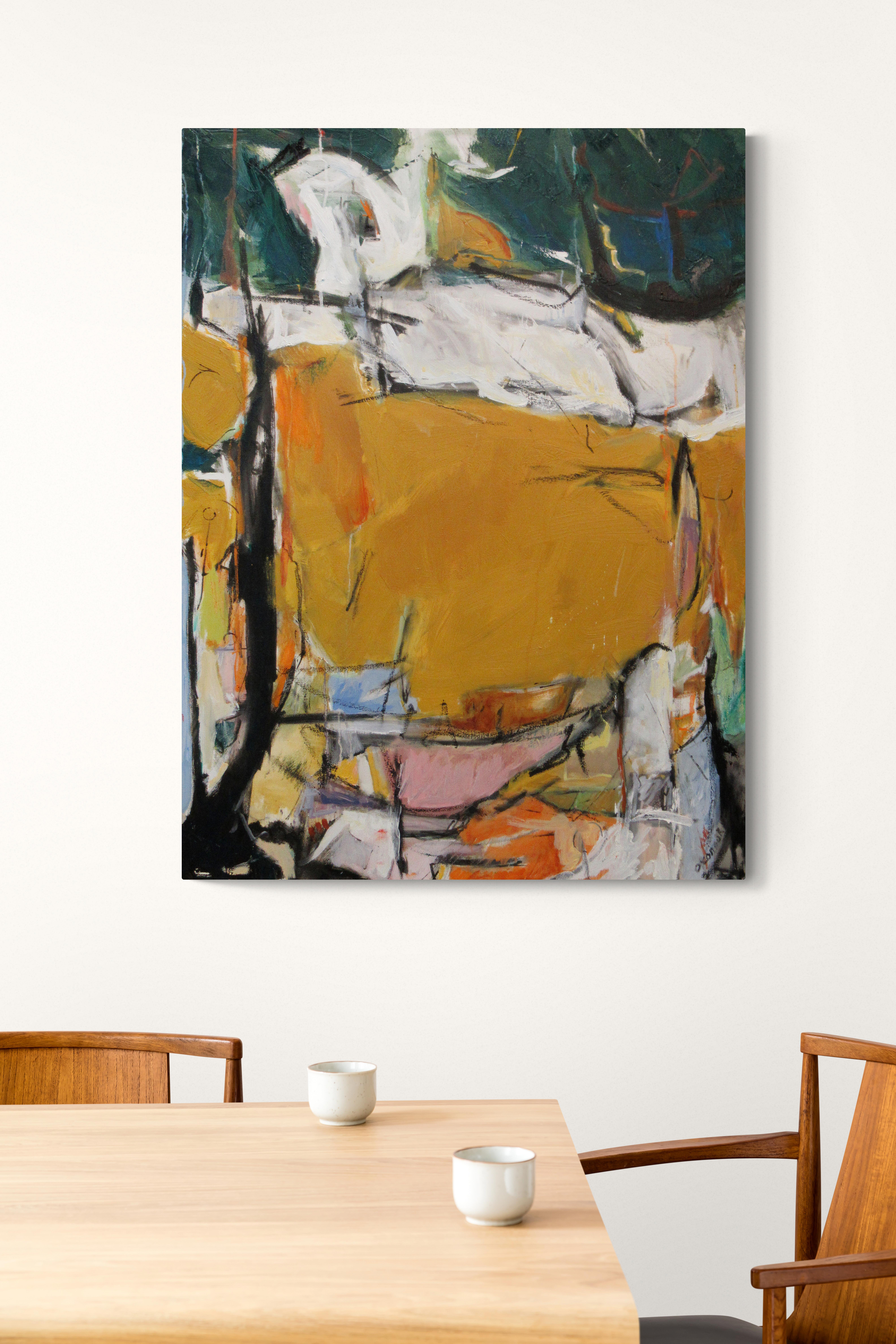 FIRST LIGHT (3 of 3), Signed Contemporary Abstract Expressionist Painting For Sale 4
