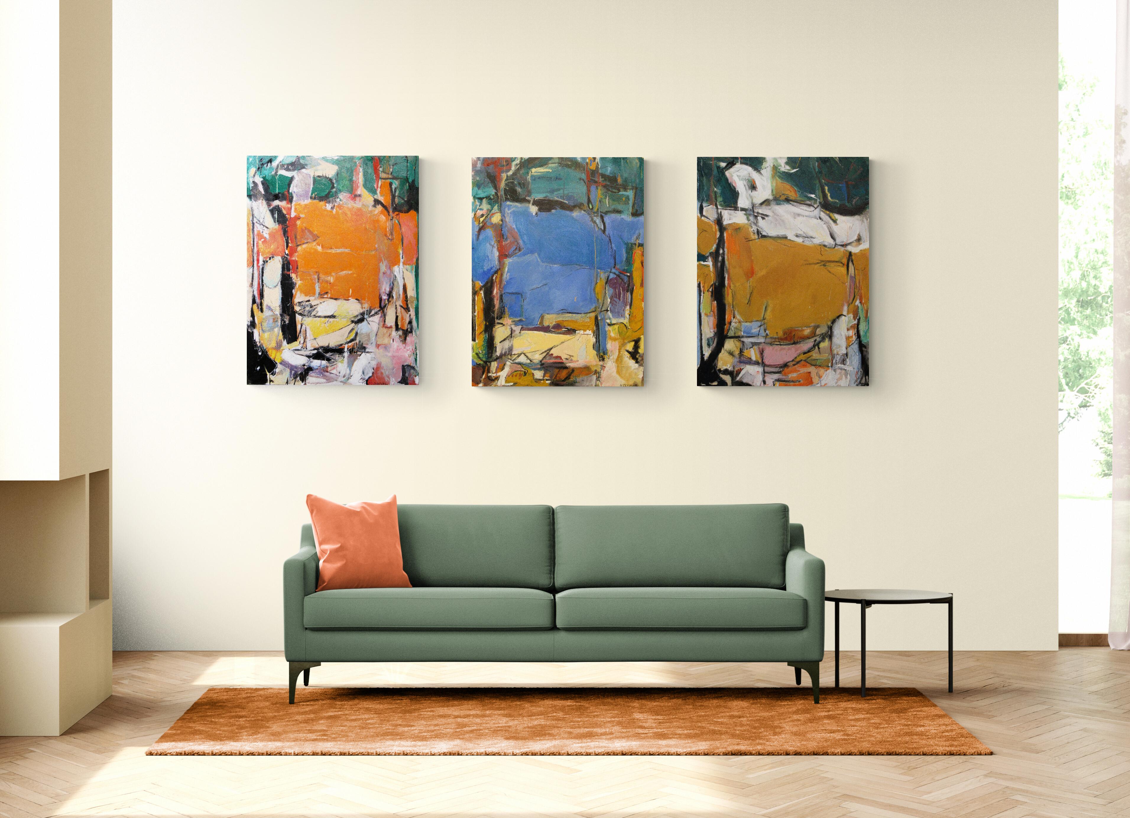 FIRST LIGHT (3 of 3), Signed Contemporary Abstract Expressionist Painting For Sale 5