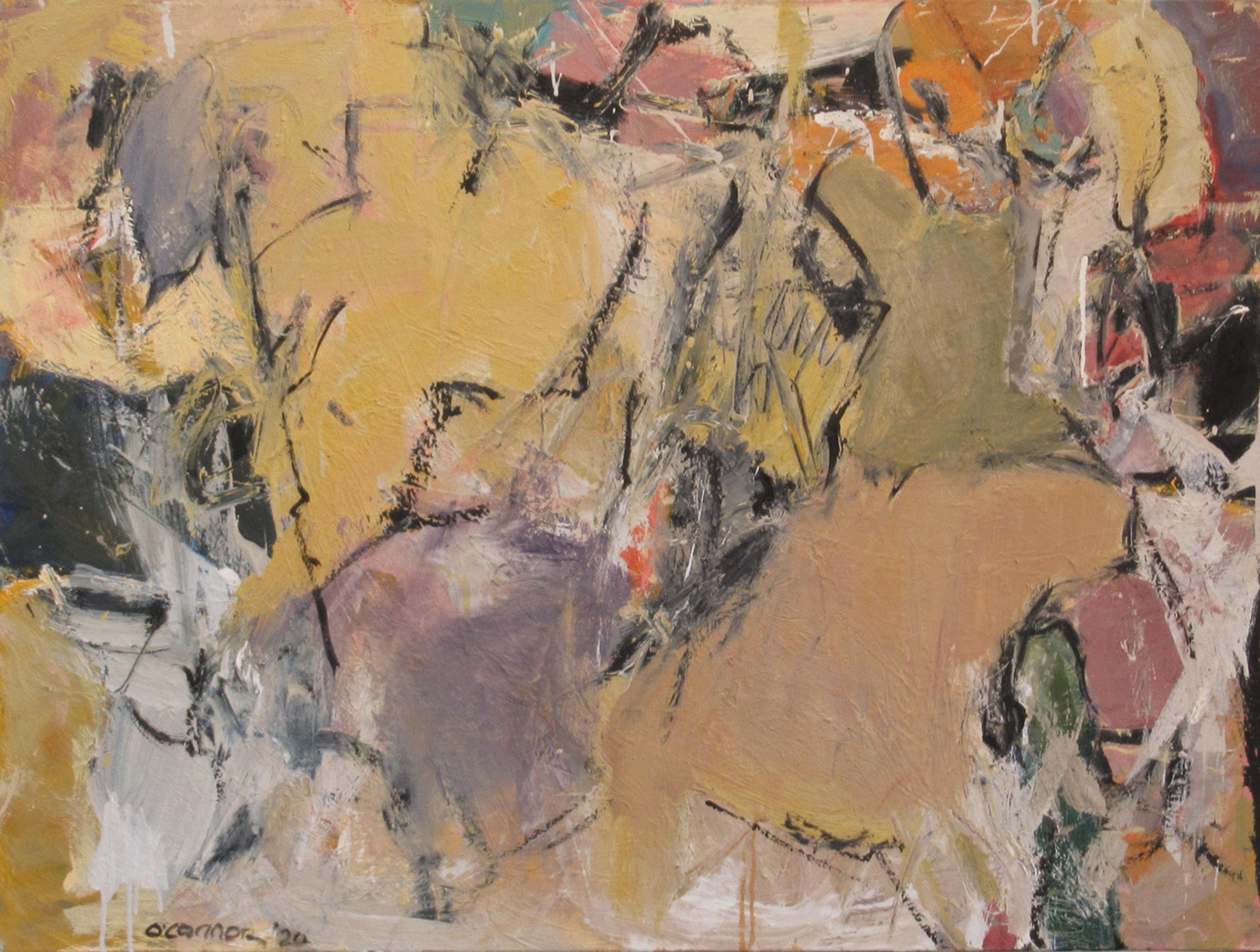 Abstract Painting di William O'Connor - LATE AUTUMN, pittura ad olio contemporanea espressionista firmata e originale