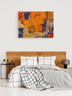 WILD HORSES-3, Original Signed Contemporary Abstract Expressionist Painting